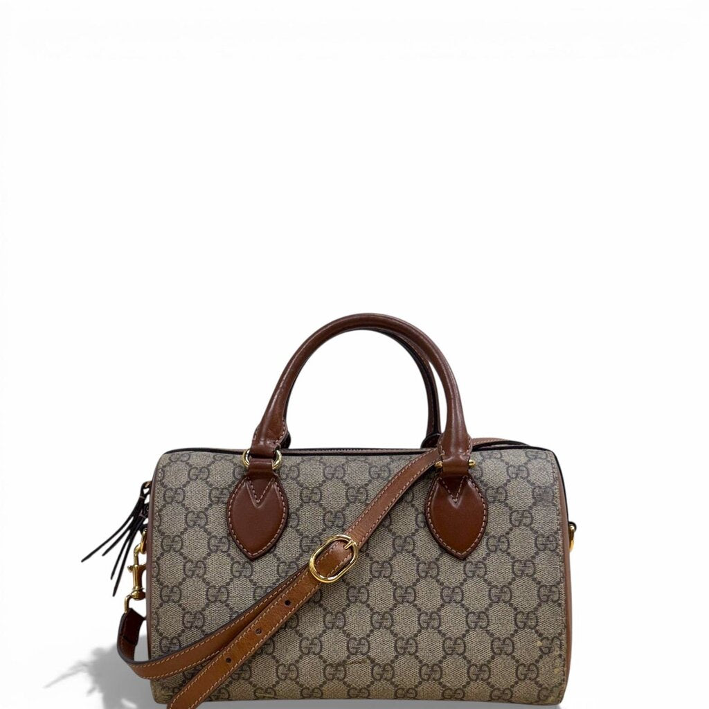 Gucci GG Supreme Top Handle Bag Brown