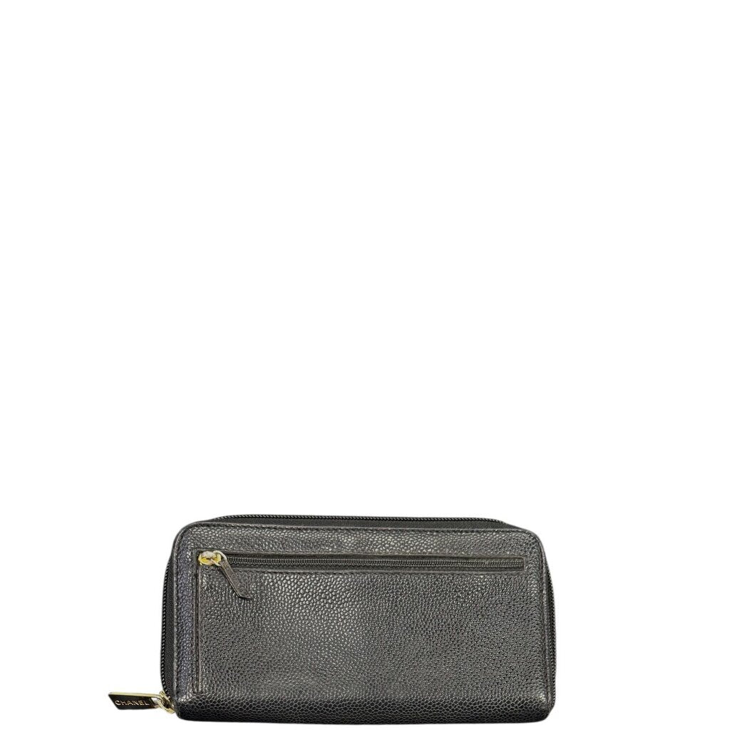 Chanel CC Caviar Long Wallet Black