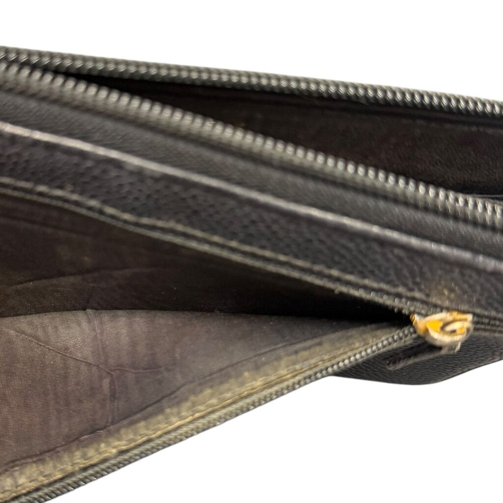 Chanel CC Caviar Long Wallet Black