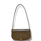 Saint Laurent YSL Voltaire Leather Shoulder Bag Green Mini