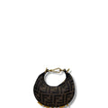 Fendi Fabric Jacquard FF Fendigraphy Bag Brown Nano
