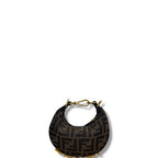 Fendi Fabric Jacquard FF Fendigraphy Bag Brown Nano