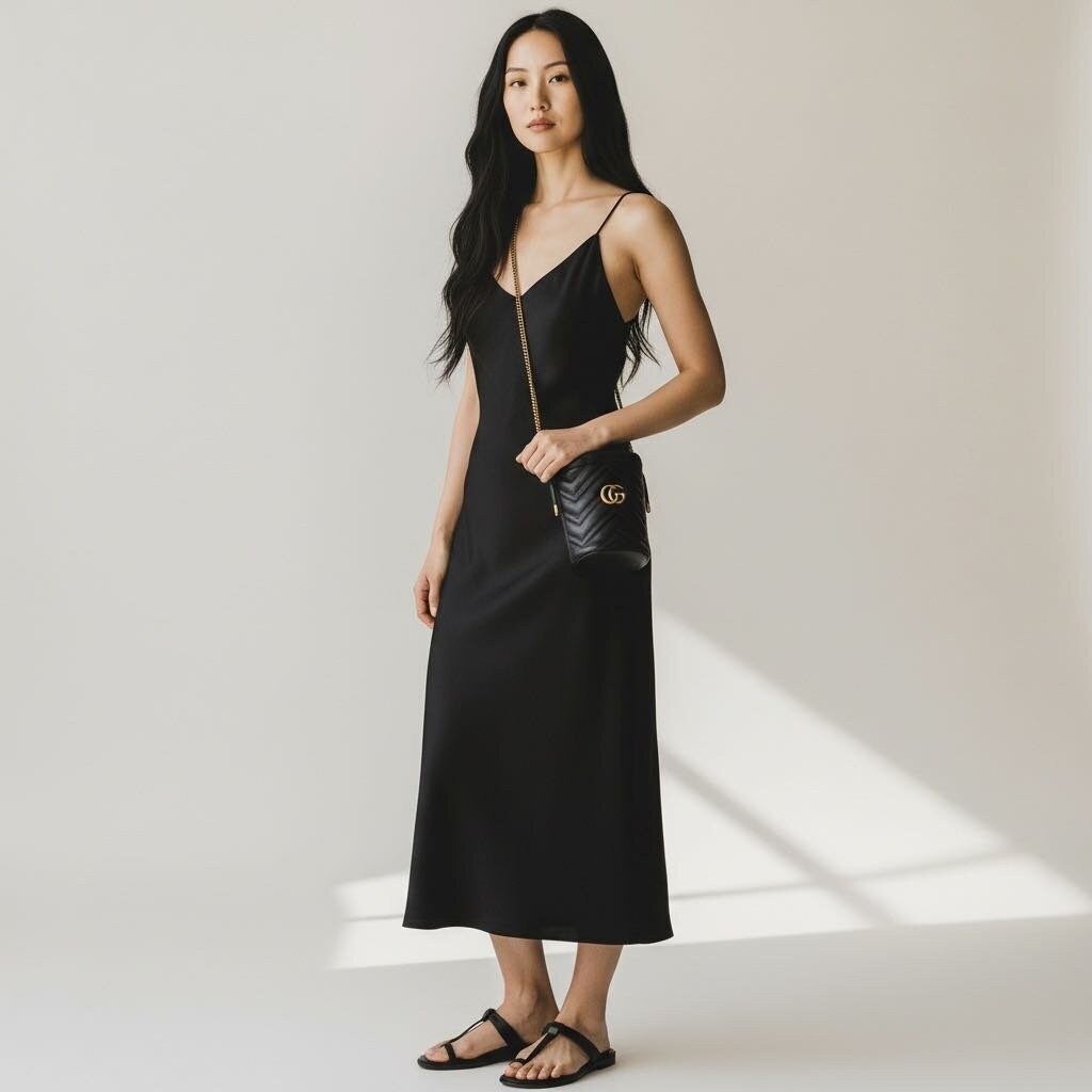 Gucci Calfskin Matelasse GG Marmont Bucket Bag Black Mini