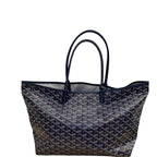Goyard Saint Louis Canvas Leather Tote Navy Marine PM