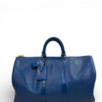 Louis Vuitton Keepall Epi Handbag Blue 50
