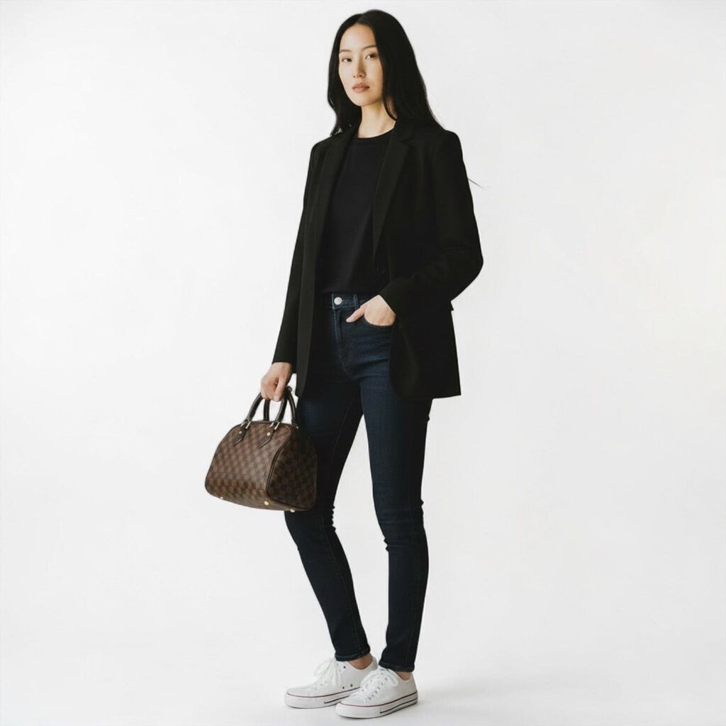 Louis Vuitton Duomo Damier Boston Shoulder Bag Ebene
