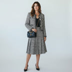 Chanel 19 Shiny Lambskin Gold-Tone Silver-Tone & Ruthenium-Finish Metal Hardware Black Medium