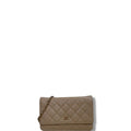 Chanel Caviar Quilted Wallet On Chain WOC Tan Beige