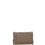 Chanel Caviar Quilted Wallet On Chain WOC Tan Beige