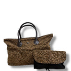 Bottega Veneta Nylon Print Tote Leopard