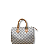 Louis Vuitton Speedy Canvas Handbag Damier Azur 25