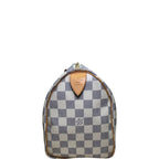 Louis Vuitton Speedy Canvas Handbag Damier Azur 25