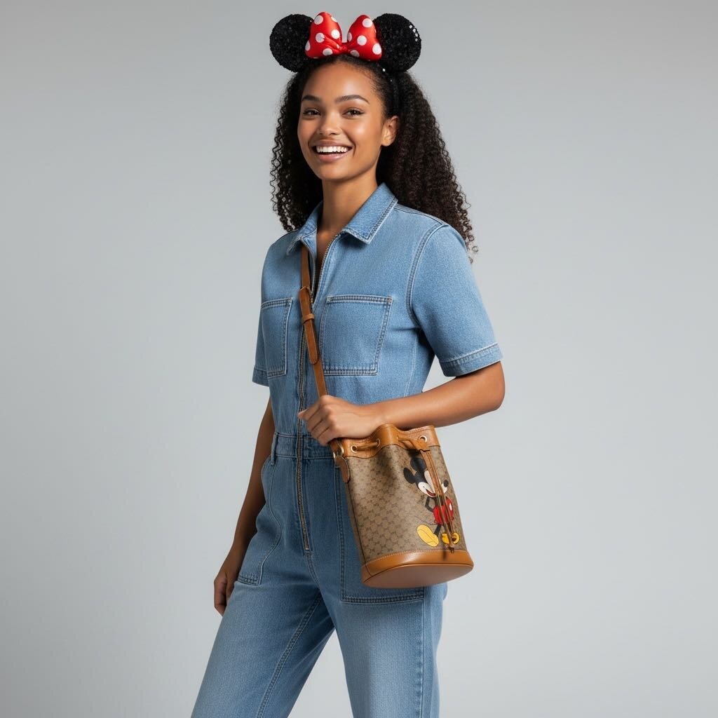 Gucci X Mickey Mouse Disney Bucket Bag Monogram