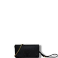 Prada Monochrome Saffiano Leather Wristlet Crossbody Bag Black