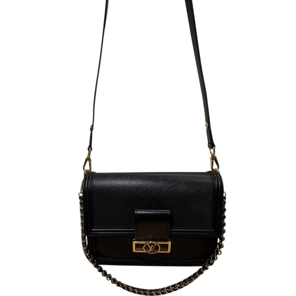 Louis Vuitton Dauphine Epi Shoulder Bag Black MM