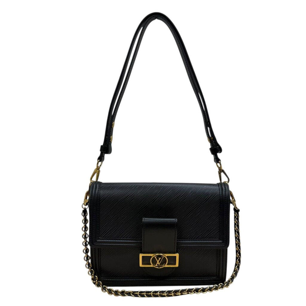 Louis Vuitton Dauphine Epi Shoulder Bag Black MM