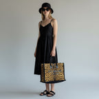 Saint Laurent YSL Rive Gauche Cotton Tote Leopard Large