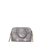 Louis Vuitton Speedy Bandouliere Empreinte Leather Crossbody Bag Bicolor Beige Monogram 20