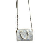 Louis Vuitton Speedy Bandouliere Empreinte Leather Pillow Crossbody Bag Bicolor White Blue 20