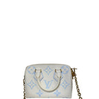 Louis Vuitton Speedy Bandouliere Empreinte Leather Pillow Crossbody Bag Bicolor White Blue 20