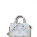 Louis Vuitton Speedy Bandouliere Empreinte Leather Pillow Crossbody Bag Bicolor White Blue 20
