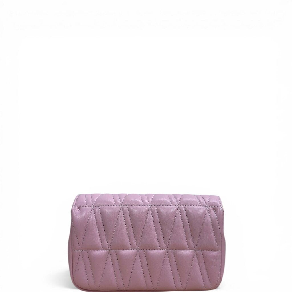 Versace Virtus Quilted Crossbody Handbag Pink Mini