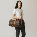 Louis Vuitton Canvas Keepall Bandouliere Monogram 45