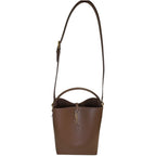 Saint Laurent Le 37 YSL Bucket Bag Shiny Leather Brown Medium
