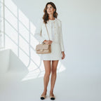 Chanel Caviar Quilted Double Flap Bag Beige Medium