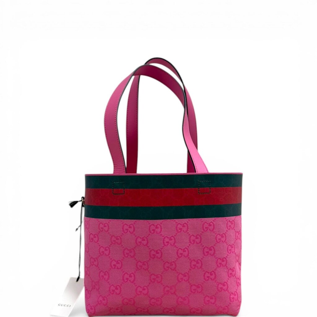 Gucci GG Supreme Canvas Reversible Totissima Pink Small