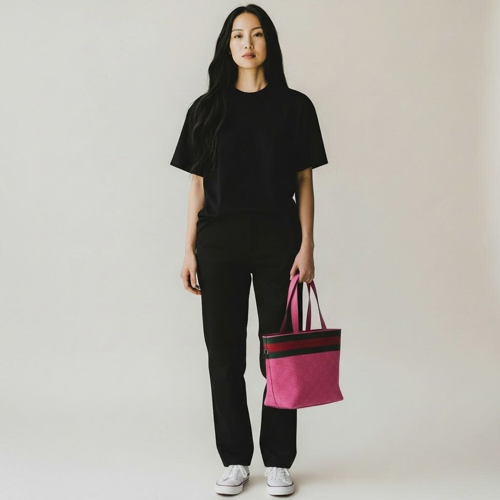 Gucci GG Supreme Canvas Reversible Totissima Pink Small