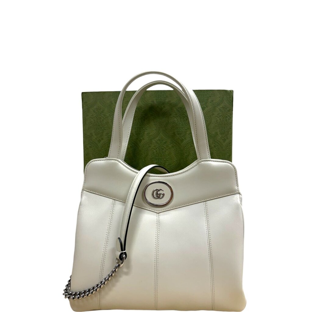 Gucci GG Petit Leather Crossbody Handbag White Small