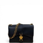 Versace Kleio 95 Nappa Leather Shoulder Handbag Black