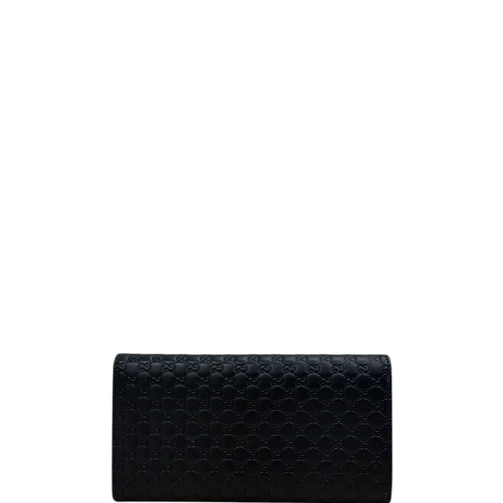 Gucci GG Guccissima Continental Flap Wallet Black
