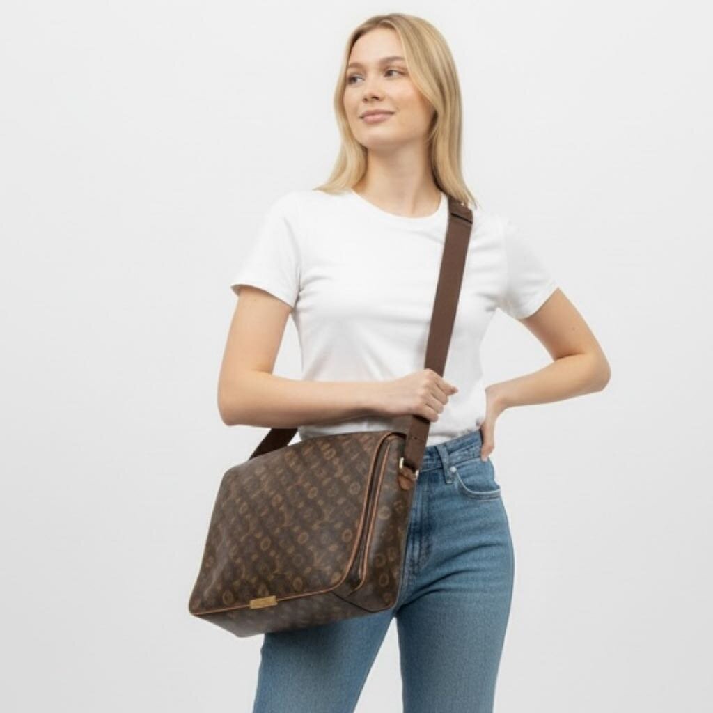 Louis Vuitton Abbesses Messenger Crossbody Handbag Monogram