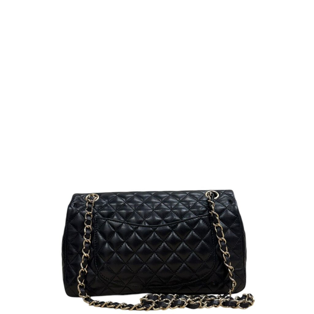 Chanel CC Valentine Charm Quilted Crossbody Flap Shoulder Bag Black Medium