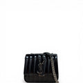 Saint Laurent YSL Vicky Vertical Crossbody Handbag Black Small