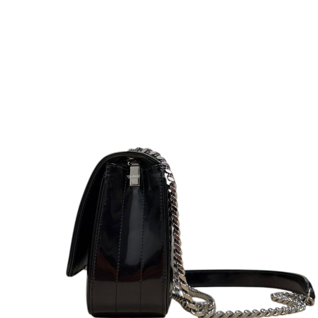 Saint Laurent YSL Vicky Vertical Crossbody Handbag Black Small