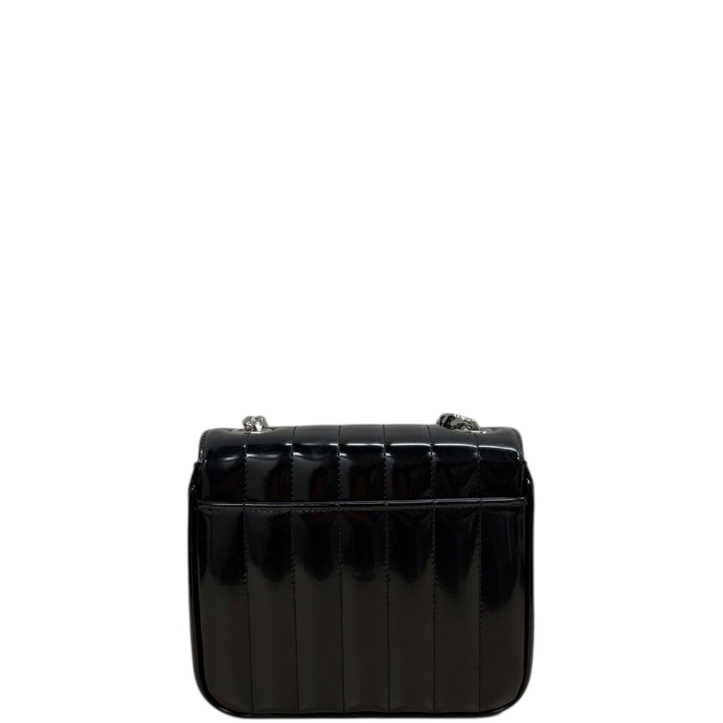 Saint Laurent YSL Vicky Vertical Crossbody Handbag Black Small