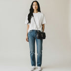 Saint Laurent YSL Vicky Vertical Crossbody Handbag Black Small