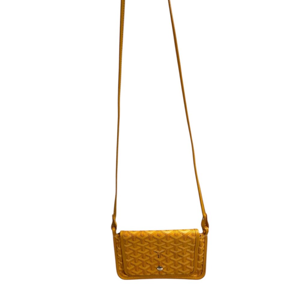 Goyard Goyardine Plumet Clutch Crossbody Handbag Yellow Woc