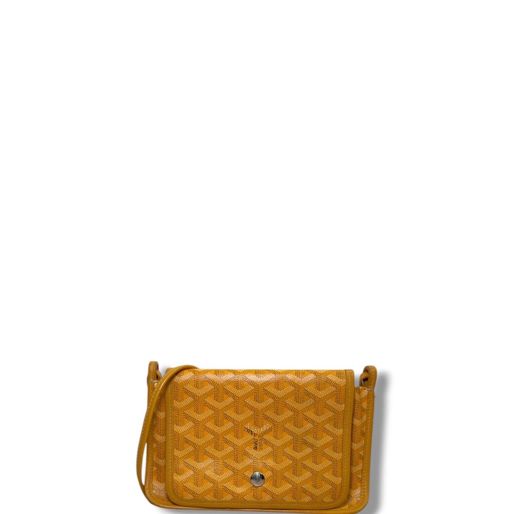 Goyard Goyardine Plumet Clutch Crossbody Handbag Yellow Woc