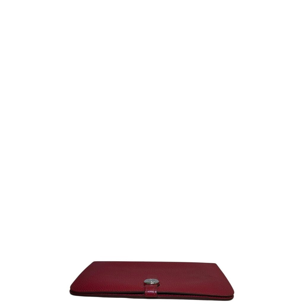 Hermes Dogon Duo Clemence Wallet Red