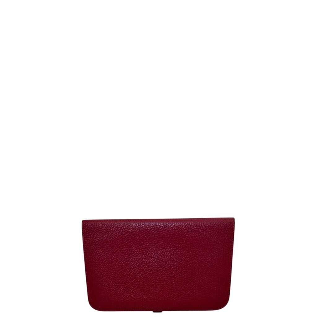 Hermes Dogon Duo Clemence Wallet Red