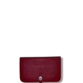 Hermes Dogon Duo Clemence Wallet Red