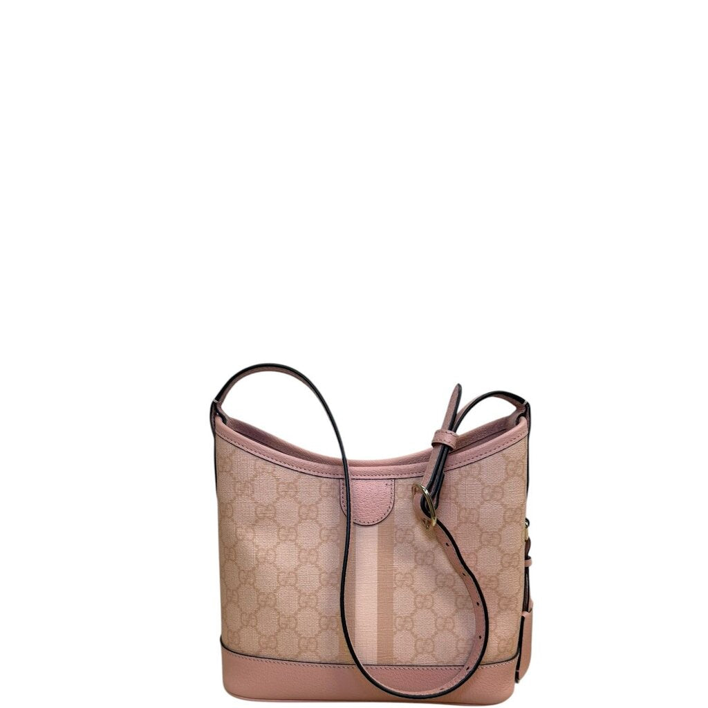 Gucci GG Supreme Ophidia Shoulder Bag Pink Small