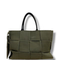 Bottega Veneta Arco Canvas Tote Olive Green