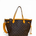 Louis Vuitton Neverfull Inside Out Tote Yellow Handbag Monogram MM