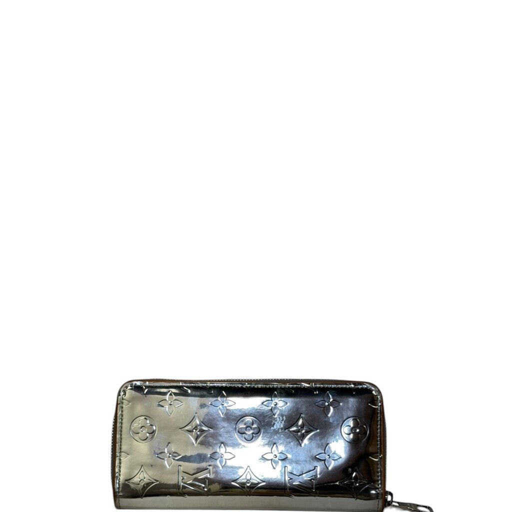 Louis Vuitton LV Vernis Mirror Long Zippy Wallet Silver