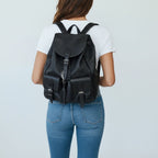 Saint Laurent Festival Leather Backpack Black